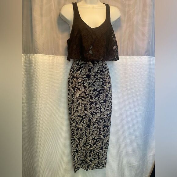 Y2K DNA Couture Pencil Skirt Convertible Bodycon Dress Corporate Goth - Picture 3 of 5